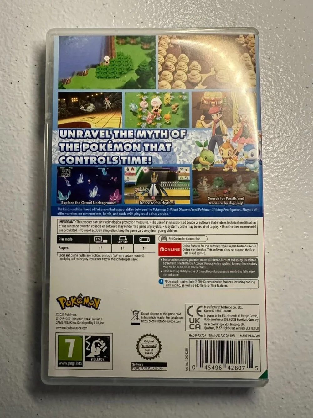 Nintendo Switch Pokemon Brilliant Diamond - CASE ONLY, NO GAME